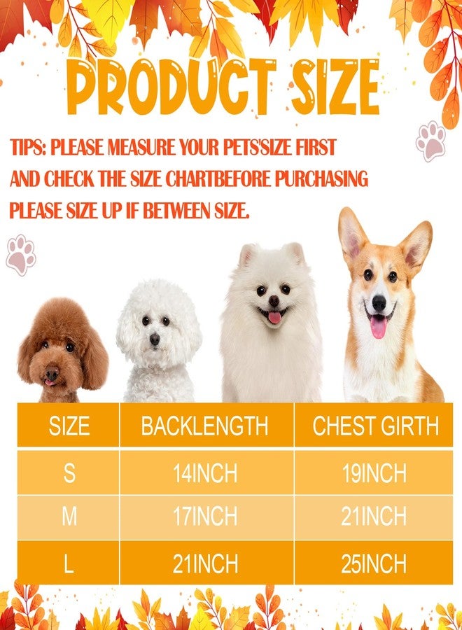 Abbylike 3 Pcs Seasonal Dog Outfits Christmas Halloween Thanksgiving Pet Costume Cotton Holiday Puppy Dress Lightweight Pet Apparel with Bowknot for Large Medium Cat Clothing, Small - Image 2